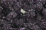 Free-Standing Amethyst Crystal Cluster w/ Calcite - Dark Purple #342458-1